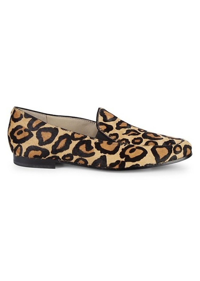 leopard calf hair loafers