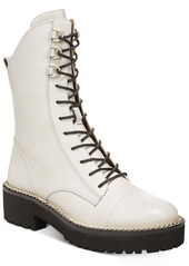 Sam Edelman Lenley Womens Leather Embellished Combat & Lace-up Boots