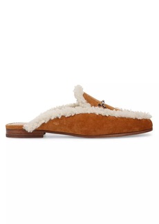 Sam Edelman Linnie Faux-Shearling-Trimmed Mules