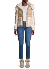 Sam Edelman Mixed-Media Puffer Jacket