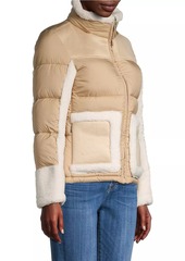 Sam Edelman Mixed-Media Puffer Jacket