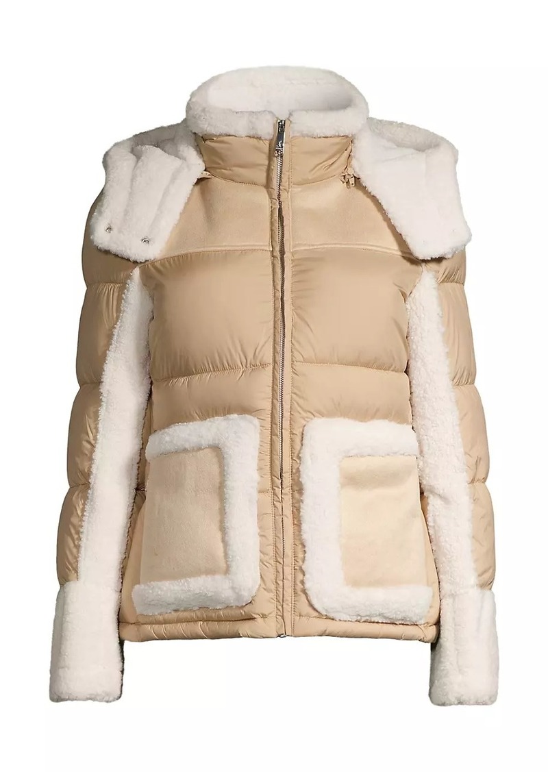 Sam Edelman Mixed-Media Puffer Jacket