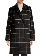 Sam Edelman Plaid Double-Breasted Coat