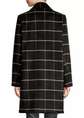 Sam Edelman Plaid Double-Breasted Coat