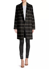 Sam Edelman Plaid Double-Breasted Coat