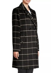 Sam Edelman Plaid Double-Breasted Coat