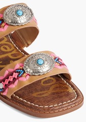 Sam Edelman - Hardyn embellished leather sandals - Brown - US 5