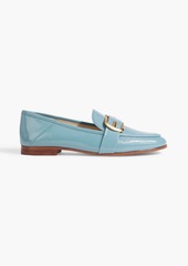 Sam Edelman - Leonie buckle-embellished faux patent-leather loafers - Blue - US 6