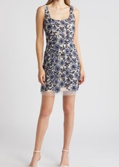 Sam Edelman Aster Floral Embroidered Tulle Sheath Dress