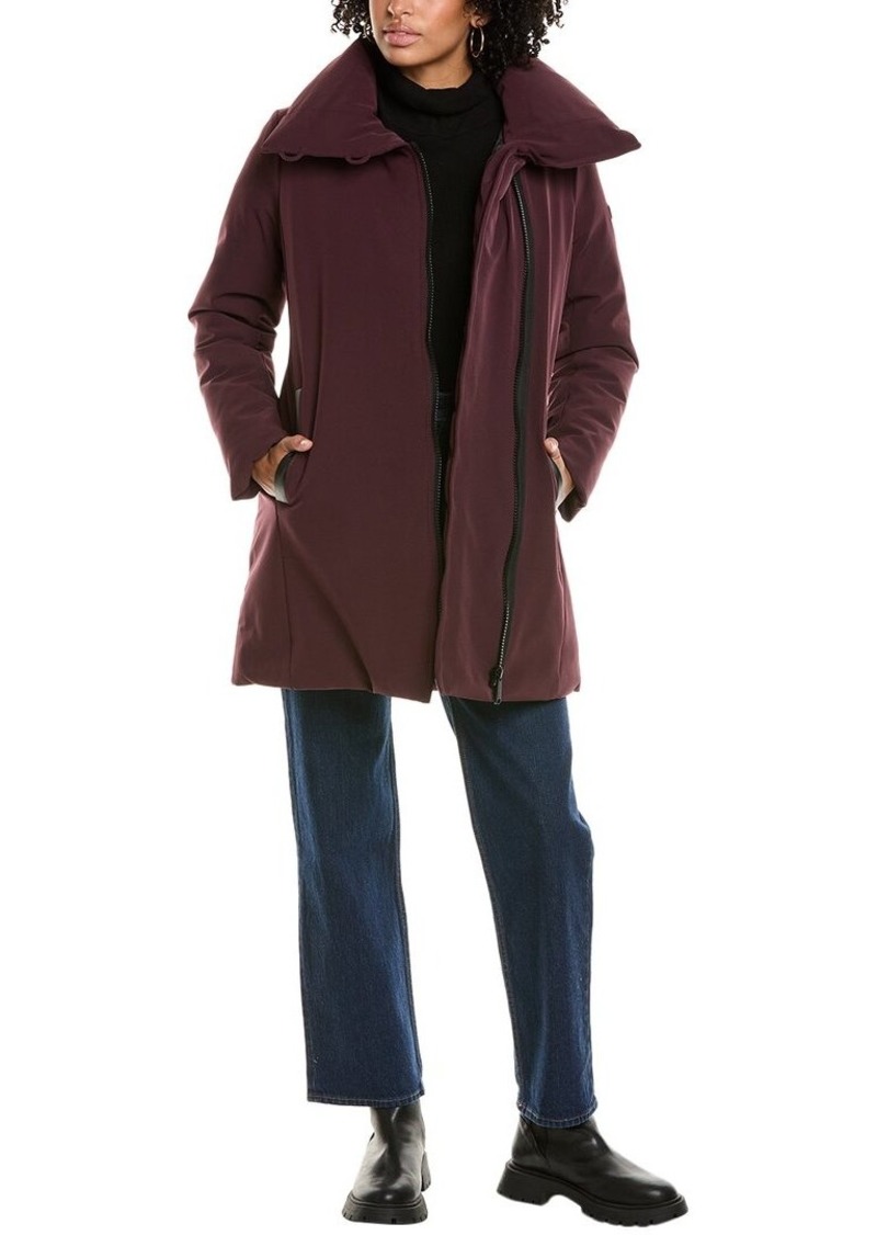 Sam Edelman Asymmetrical Wing Collar Puffer Coat