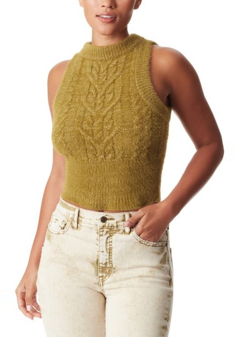 Sam Edelman Candice Cable Stich Crop Sweater Vest
