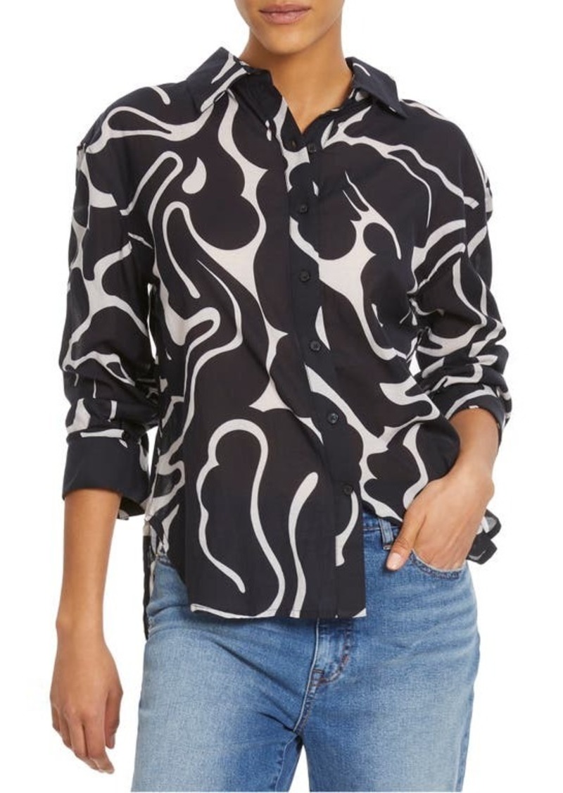 Sam Edelman Dorey Oversize Long Sleeve Button-Up Shirt