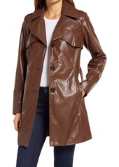 Sam Edelman Faux Leather Belted Trench Coat