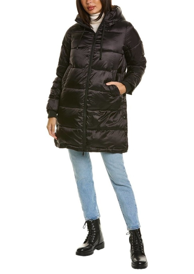 Sam Edelman Hooded Funnel Collar Puffer Coat