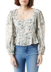 Sam Edelman Lainey Lace Inset Long Sleeve Peplum Top