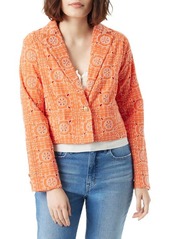 Sam Edelman Leia Cotton Eyelet Crop Blazer