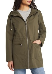 Sam Edelman Patch Pocket Hooded Water Repellent Rain Jacket