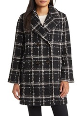 Sam Edelman Plaid Double Breasted Coat