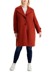Sam Edelman Plus Size Single-Breasted Peacoat, Created for Macy's