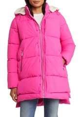 Sam Edelman Puffer Jacket with Removable Faux Shearling Trim