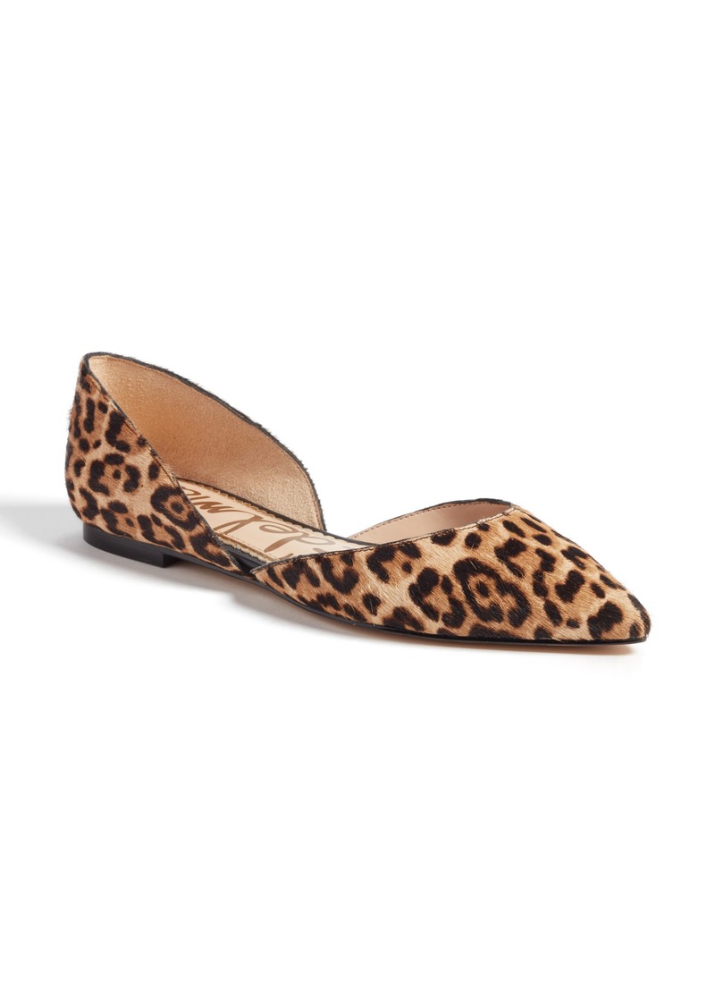 rodney pointy toe genuine calf hair flat