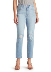 Sam Edelman The Stiletto Ripped Straight Leg Ankle Jeans in Jena at Nordstrom