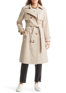Sam Edelman Tone on Tone Double Breasted Water Resistant Trench Coat