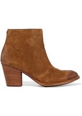 Sam Edelman Woman Mari Distressed Suede Ankle Boots Light Brown