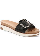 Sam Edelman Women's Ariane Platform Buckle Slide Sandals - Eggshell Basketweave