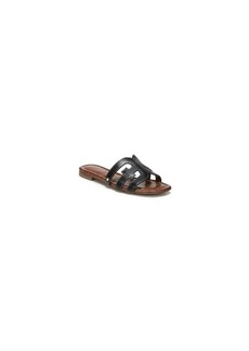 Sam Edelman Women's Bay Slip-On Flat Sandals - Black Leather
