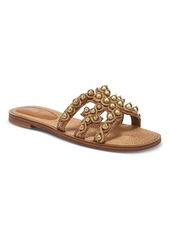 Sam Edelman Women's Bay Soleil Embellished Brown Slide Sandals