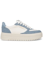 Sam Edelman Women's Blaine Lace-Up Platform Sneakers - White/botanical Green