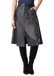 Sam Edelman Women's Clover Paneled Slit-Front A-Line Skirt - Black