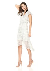 Sam Edelman Women's Ditsy Print with Gathered Front Dress