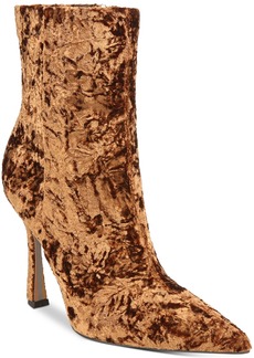 Sam Edelman Women's Ella Pointed-Toe Dress Booties - Copper Bronze Velvet