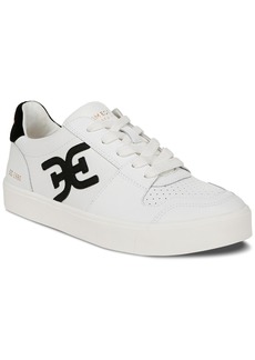 Sam Edelman Women's Ellie Lace-Up Low-Top Sneakers - White/Black