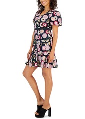 Sam Edelman Women's Embroidered Floral A-Line Dress - Navy Multi