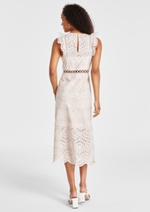 Sam Edelman Women's Eyelet-Embroidered Midi Dress - Natural