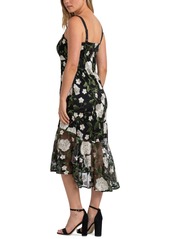 Sam Edelman Women's Floral Embroidered High-Low Dress - White/lode