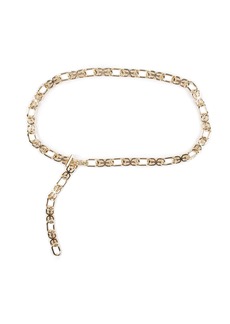 Sam Edelman Women's Fully Adjustable Double-E Logo Chain Link Dress Belt