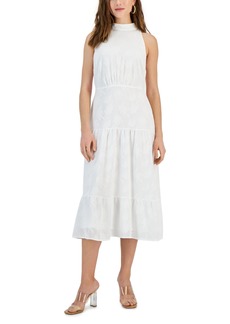 Sam Edelman Women's High-Neck Tie-Back Midi Dress - White