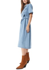 Sam Edelman Women's Jaslynn Chambray Safari Midi Dress - Aegean Blue Wash