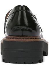 Sam Edelman Women's Laurs Lug-Sole Tailored Loafer Flats - Black Leather