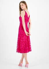 Sam Edelman Women's Leafy Embroidery V-Neck Sleeveless Dress - Pink