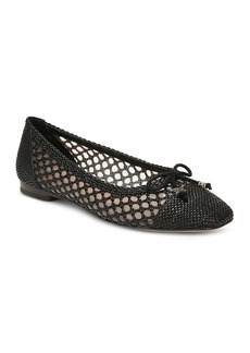 Sam Edelman Women's May Square Toe Bow Accent Openwork Flats