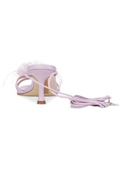 Sam Edelman Women's Pammie Ankle-Tie Flower Kitten Heels - Orchid Blossom