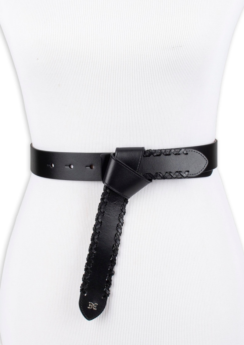 Sam Edelman Women's Pre-Knotted Faux Wrap Belt - Black