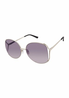 Sam Edelman Women's SE145 Round Metal Vented Metal Sunglasses with 100% UV Protection