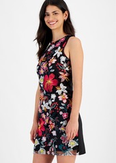 Sam Edelman Women's Sleeveless Floral Sheath Dress - Black Multi