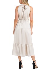 Sam Edelman Women's Tiered-Skirt Sleeveless Dress - Champagne